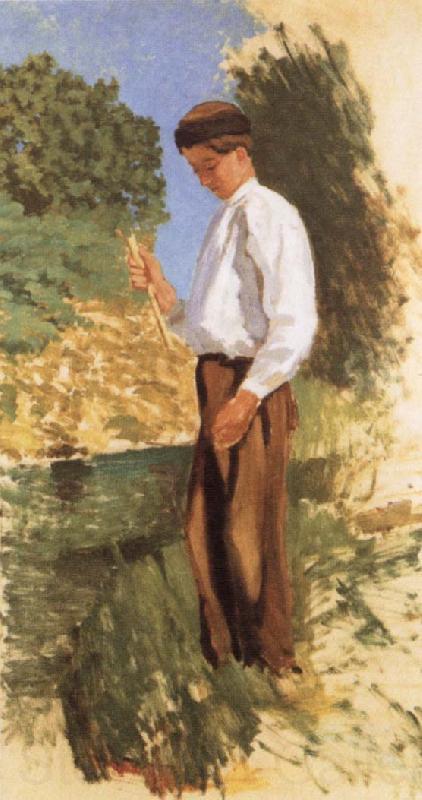 Frederic Bazille Louis Auriol Fishing Germany oil painting art
